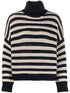 stripe-print turtleneck jumper